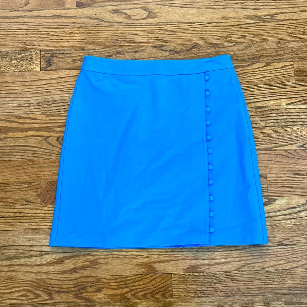 The Loft - Blue Womens Mini Skirt - Button Detail - Lined - 4